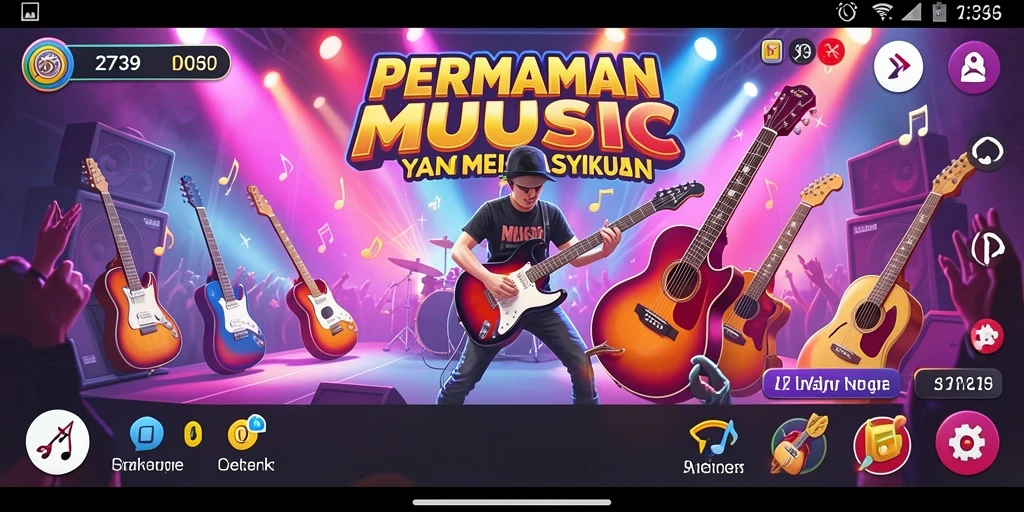 Tampilan screenshot interaktif dari gameplay Musik yang seru.