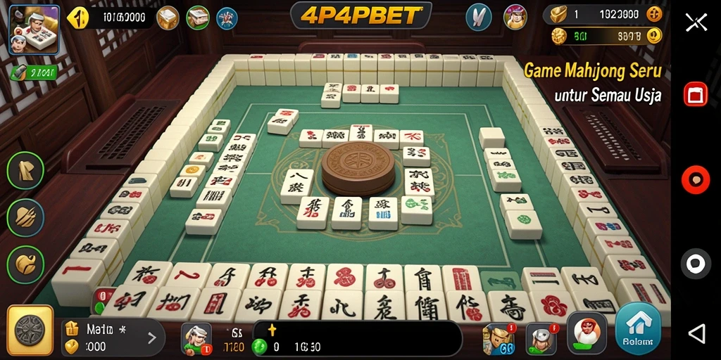 Tampilan seru dari gameplay Mahjong di 4P4PBET.