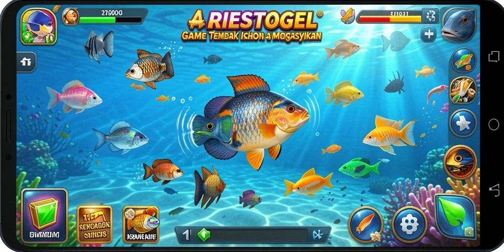 Gameplay Tembak Ikan yang seru dan menantang di ARIESTOGEL.