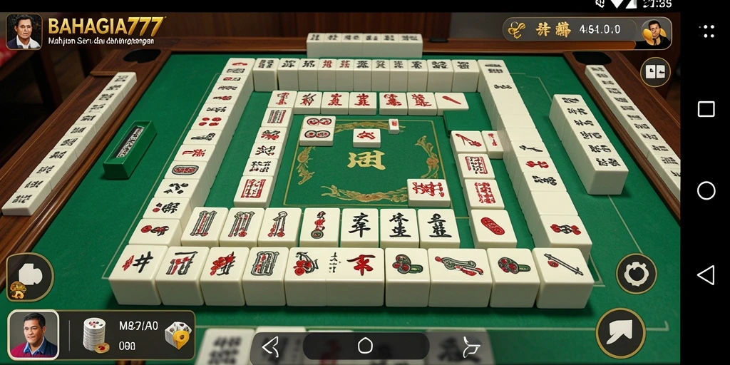 Gameplay seru Mahjong dalam BAHAGIA777 yang menantang.