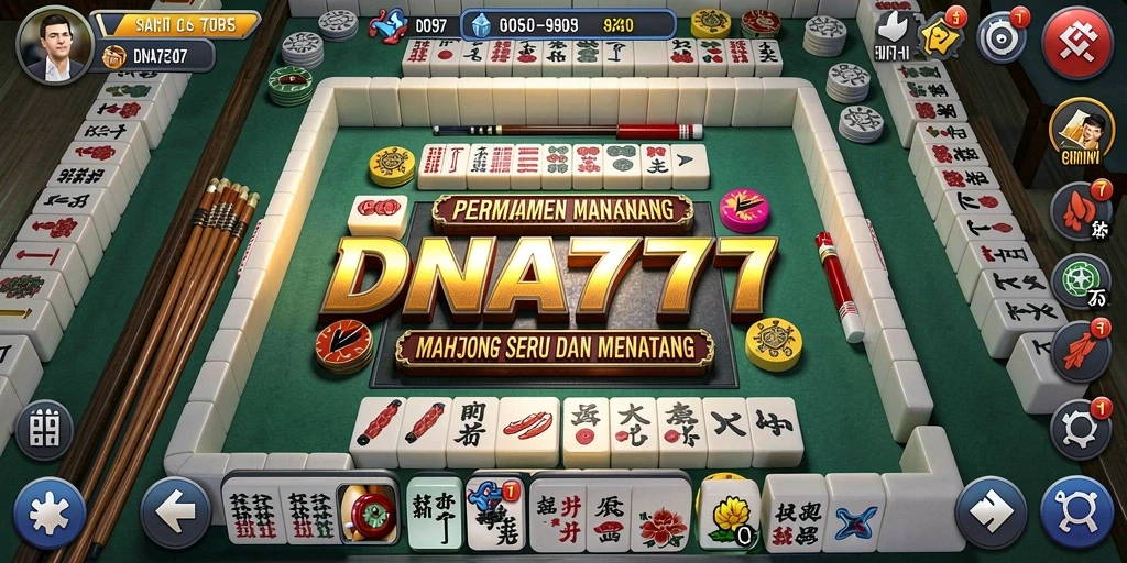Tampilan menarik dari gameplay Mahjong di DNA777.