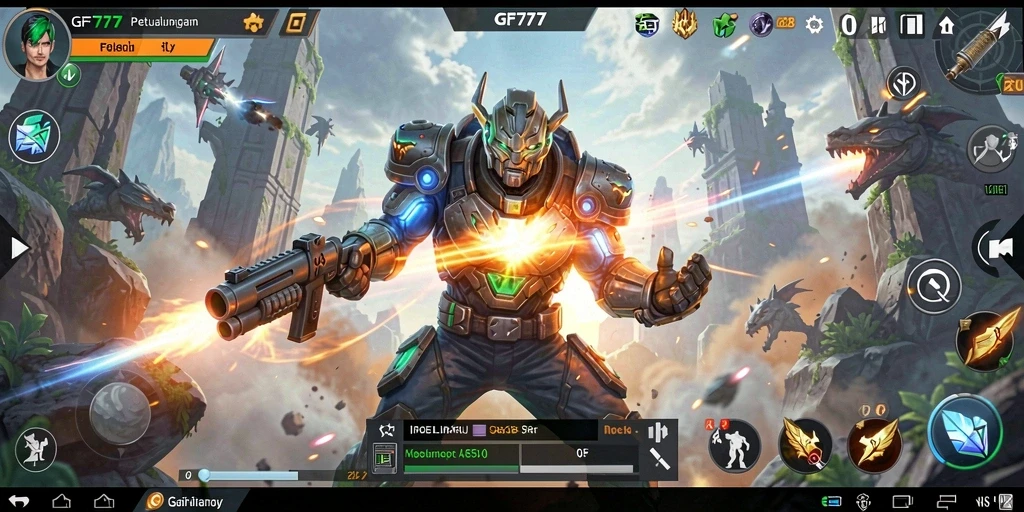 Tampilan gameplay GF777 yang intens dan mendebarkan.