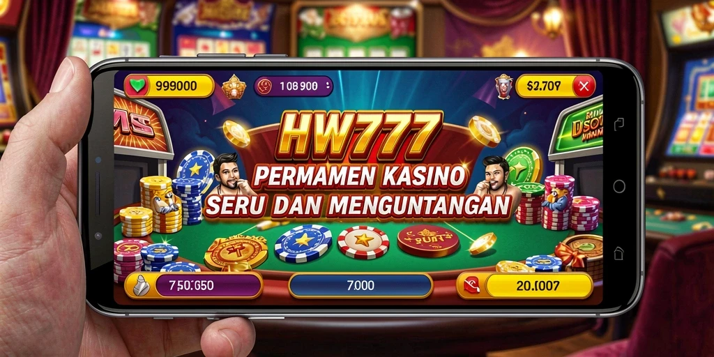 Tampilan menarik dan seru dari permainan Kasino HW777.