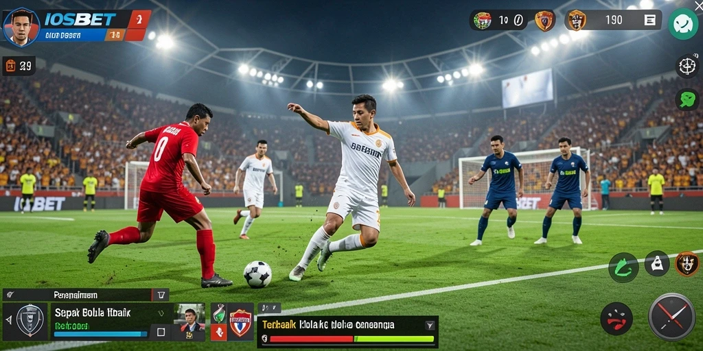 Tampilan gameplay menarik di aplikasi IOSBET yang menyajikan sepak bola.