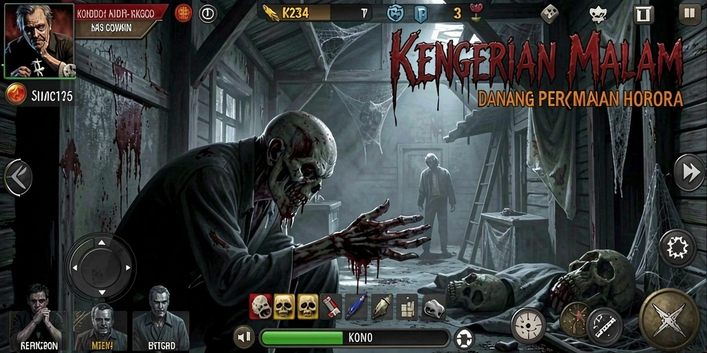 Tampilan gameplay menegangkan di K234 dengan suasana Horror yang kental.