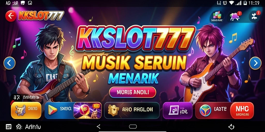 Screenshot gameplay KKSLOT777 menampilkan keseruan bermain musik.