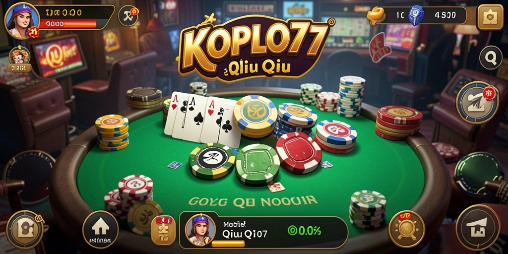 Tampilan gameplay seru KOPLO77 dalam pertandingan QiuQiu.