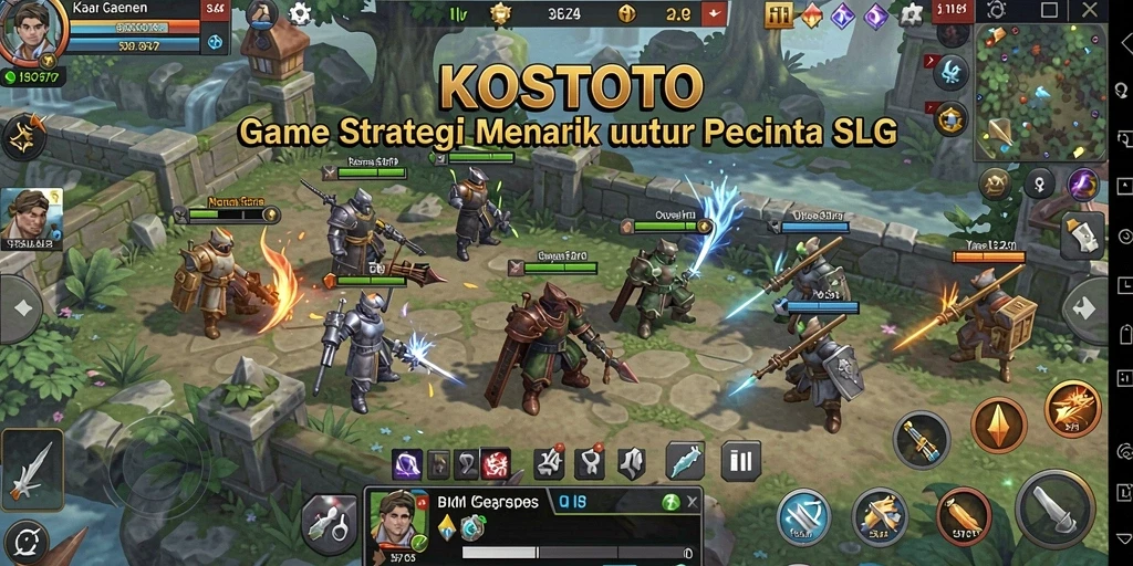 Tampilan gameplay menarik KOSTOTO yang penuh strategi.