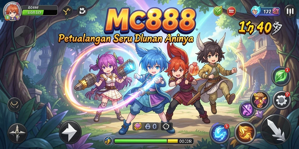 Tampilan gameplay menarik dalam dunia Anime yang dinamis.