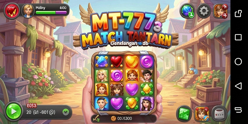 Screenshot gameplay <strong>MT777</strong> menunjukkan serunya memecahkan tantangan Match-3.