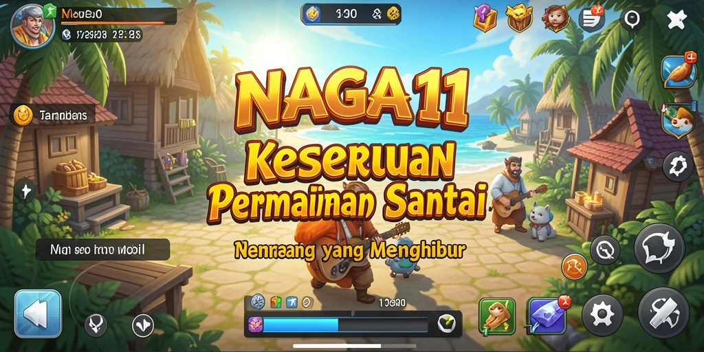 Tampilan gameplay seru dengan level yang menantang di NAGA11.