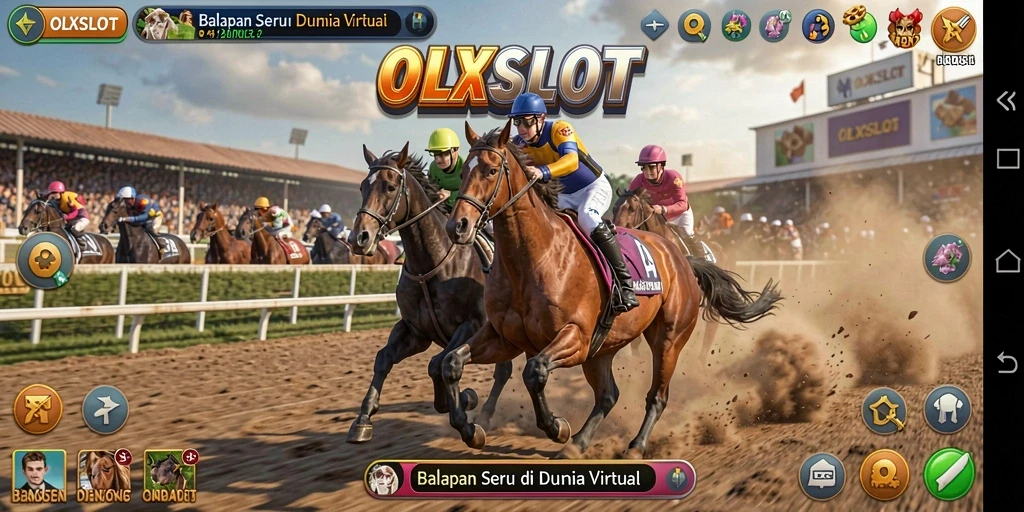 Tampilan menarik dari gameplay balapan OLXSLOT yang seru dan kompetitif.