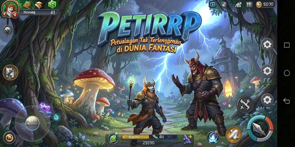 Screenshot utama dari gameplay petualangan PETIRRP yang seru.