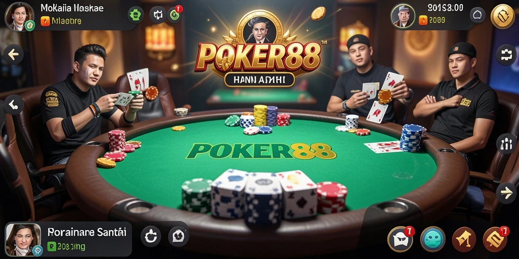 Tampilan gameplay seru POKER88 yang membuat ketagihan.