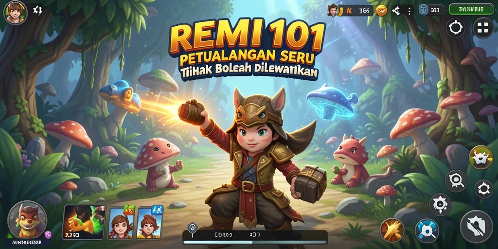 Tampilan gameplay <strong>REMI101</strong> yang menampilkan petualangan yang seru dan menantang.