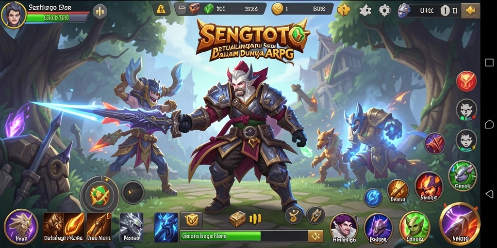 Tangkapan layar menampilkan pertempuran epik dalam SENGTOTO.