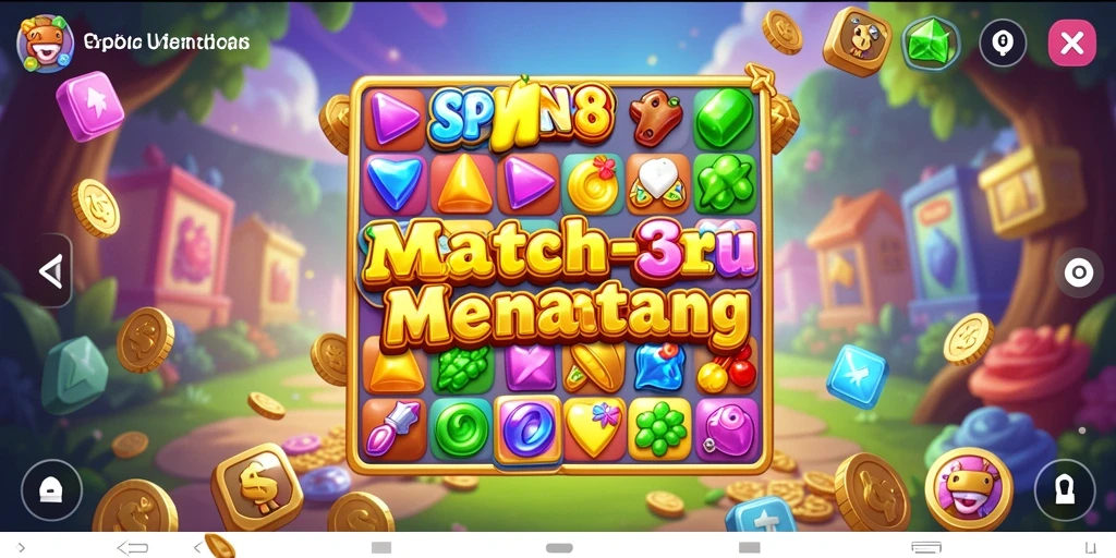 Tampilan gameplay SPN88 menampilkan tantangan mencocokkan buah dengan visual yang menawan.