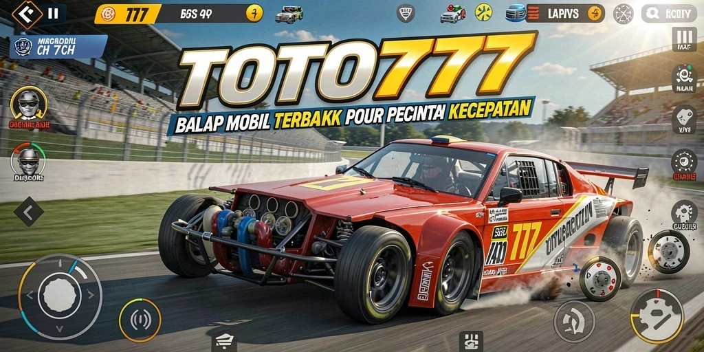 Tampilan mendebarkan saat balapan di TOTO777 dengan mobil cepat.