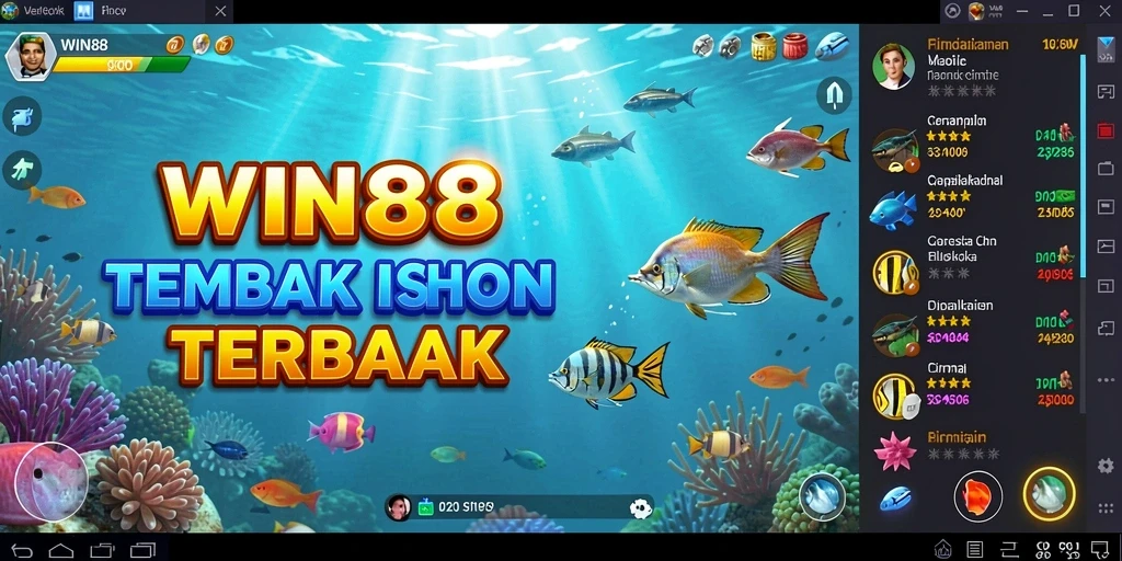 Gameplay seru dalam WIN88 dengan beragam ikan yang bisa ditangkap.
